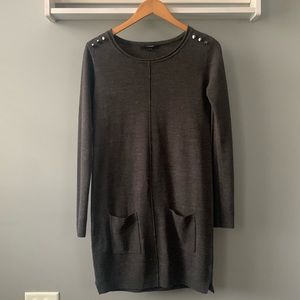 Gray sweater dress